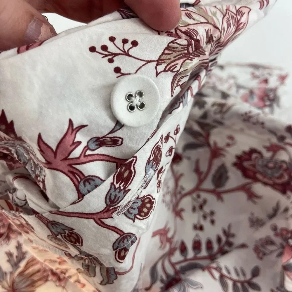 IKEA pink white floral pillow sham sprangort
